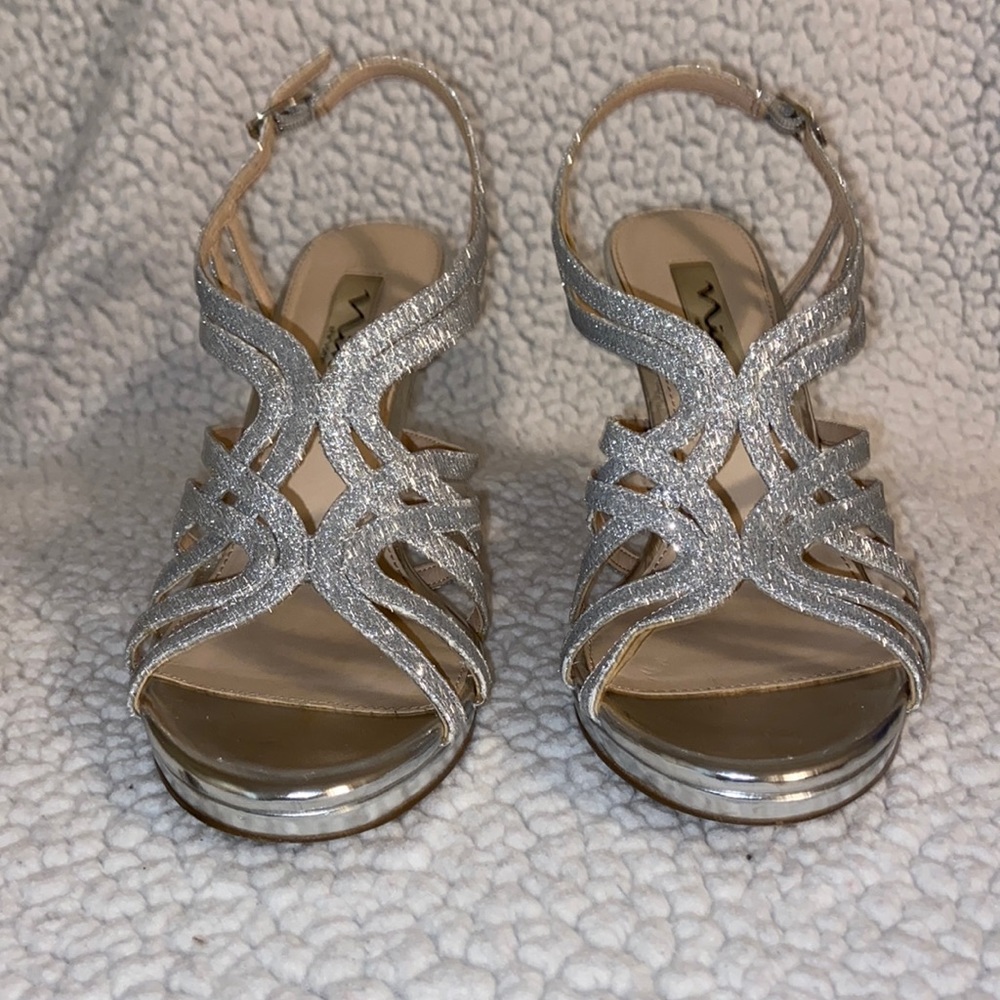 Silver baby girl heels